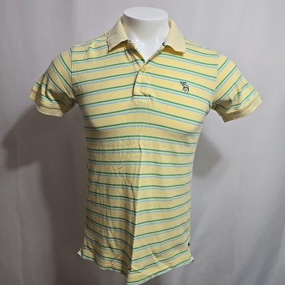 VTG Abercrombie & Fitch Muscle Polo Shirt Men Size Medium (Fits Small) Y2K Rugby - Picture 1 of 7